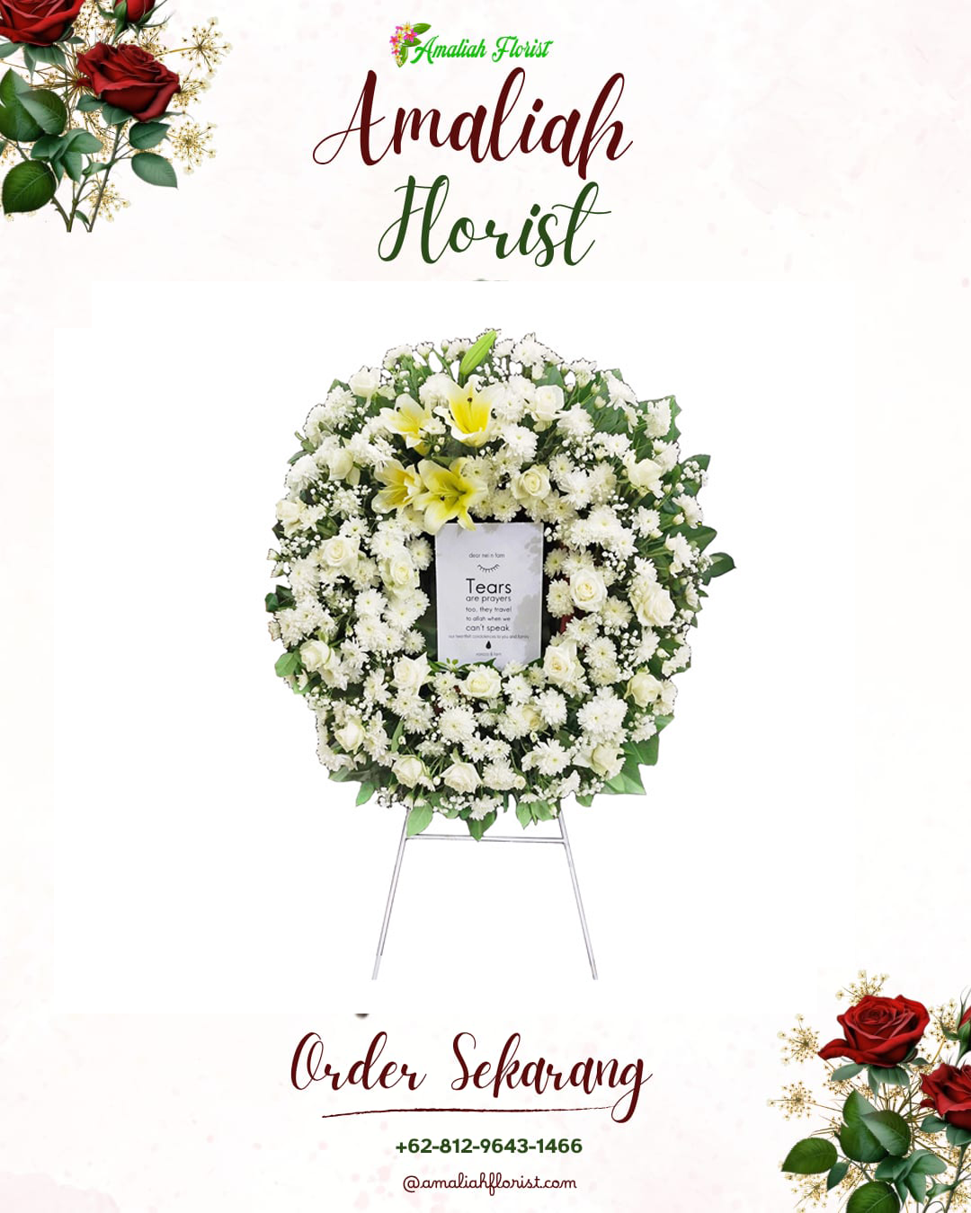 Krans Bunga Duka Sambeng